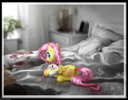 Size: 1046x816 | Tagged: safe, artist:lova-gardelius, fluttershy, pegasus, pony, kitsune mask, plot, ponies in real life, solo