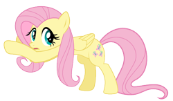 Size: 542x317 | Tagged: safe, artist:alexiy777, fluttershy, pegasus, pony, dragon quest, simple background, svg, transparent background, vector