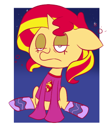 Size: 462x539 | Tagged: safe, artist:typhwosion, sunset shimmer, pony, unicorn, equestria girls, clothes, equestria girls ponified, ponified, simple background, solo, transparent background