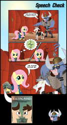 Size: 3000x5574 | Tagged: safe, artist:gray--day, fluttershy, iron will, pegasus, pony, absurd resolution, comic, fallout, parody