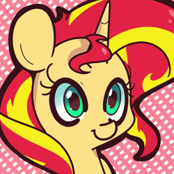 Size: 800x800 | Tagged: safe, artist:turtlefarminguy, sunset shimmer, pony, unicorn, solo