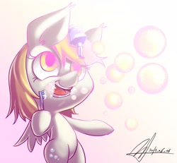 Size: 3244x3000 | Tagged: safe, artist:jggjqm522, derpy hooves, pony, bipedal, bubble, solo, toothbrush, toothpaste