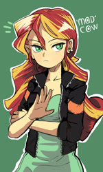 Size: 1500x2500 | Tagged: safe, artist:pk4g, sunset shimmer, equestria girls, clothes, female, solo, two toned hair