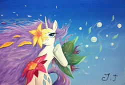 Size: 1024x700 | Tagged: safe, artist:jet-ann, rarity, pony, unicorn, female, horn, mare, traditional art, white coat