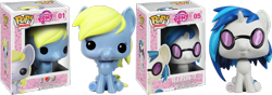 Size: 1400x492 | Tagged: safe, derpy hooves, dj pon-3, vinyl scratch, pegasus, pony, box, female, figure, figurine, funko, funko pop!, mare, packaging, that one nameless background pony we all know and love, toy