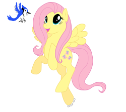 Size: 1280x1144 | Tagged: safe, artist:chico-2013, fluttershy, bird, pegasus, pony, female, mare, solo