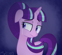 Size: 793x708 | Tagged: safe, artist:mel2003, starlight glimmer, pony, crying, solo