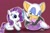 Size: 801x525 | Tagged: safe, artist:chibiirose, rarity, pony, unicorn, crossover, gem, rouge the bat, sonic the hedgehog (series)