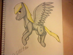 Size: 640x480 | Tagged: safe, artist:xd001pika, derpy hooves, pegasus, pony, female, mare, solo, traditional art