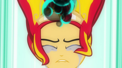 Size: 1920x1080 | Tagged: safe, screencap, sunset shimmer, equestria girls, big crown thingy, crying, tears of pain, transformation