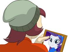 Size: 500x351 | Tagged: safe, normal norman, rarity, equestria girls, /mlp/, 4chan, background human, normity