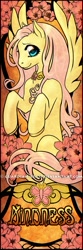 Size: 579x1735 | Tagged: safe, artist:guardian-beast, fluttershy, pegasus, pony, flower, modern art, nouveau