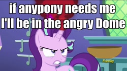 Size: 1920x1080 | Tagged: safe, edit, edited screencap, screencap, starlight glimmer, pony, unicorn, all bottled up, anger magic, angry, discovery family logo, futurama, image macro, magic, meme, solo