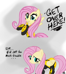 Size: 534x602 | Tagged: safe, artist:chelseasnow, fluttershy, pegasus, pony, crossover, mortal kombat, solo