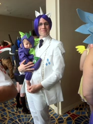 Size: 956x1280 | Tagged: safe, rarity, spike, human, cosplay, irl, irl human, photo, rule 63