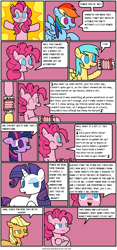 Size: 915x1954 | Tagged: safe, artist:thelonelyartisian, derpibooru import, applejack, derpy hooves, fluttershy, pinkie pie, rainbow dash, rarity, twilight sparkle, earth pony, pegasus, pony, unicorn, comic:pie eating contest, accordion, comic, female, imminent vore, implied vore, mane six, mare, musical instrument, party