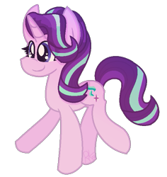 Size: 595x631 | Tagged: safe, artist:rainbowkittyy, starlight glimmer, pony, unicorn, female, horn, mare, simple background, solo, transparent background, two toned mane