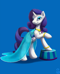 Size: 600x739 | Tagged: safe, artist:shrineheart, rarity, pony, unicorn, clothes, dress, solo