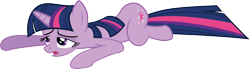 Size: 14099x3916 | Tagged: safe, artist:quanno3, derpibooru import, twilight sparkle, unicorn twilight, pony, unicorn, games ponies play, absurd resolution, female, mare, prone, simple background, solo, tired, transparent background, vector