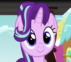 Size: 836x732 | Tagged: safe, screencap, starlight glimmer, pony, unicorn, all bottled up, cropped, cute, discovery family logo, female, glimmerbetes, mare, smiling, solo