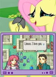 Size: 400x548 | Tagged: safe, fluttershy, pegasus, pony, awkward, exploitable meme, fire emblem, fluttercry, hack, heartwarming, linoan, raymond, tv meme