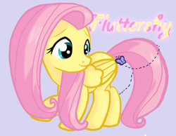 Size: 640x496 | Tagged: safe, artist:glitteringsky, fluttershy, pegasus, pony, female, mare, pink mane, solo, yellow coat