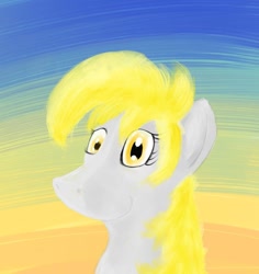 Size: 1185x1254 | Tagged: safe, artist:derppony, derpy hooves, pegasus, pony, female, mare, solo, sunset