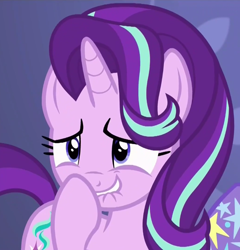 Size: 734x765 | Tagged: safe, screencap, starlight glimmer, pony, celestial advice, laughing, solo