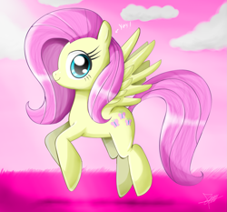 Size: 1643x1531 | Tagged: safe, artist:the-butch-x, fluttershy, pegasus, pony, female, mare, pink mane, solo, yellow coat