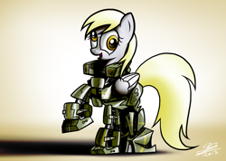 Size: 1334x952 | Tagged: safe, artist:dori-to, derpy hooves, pegasus, pony, armor, female, mare, solo