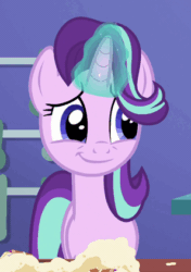 Size: 297x423 | Tagged: safe, screencap, starlight glimmer, pony, all bottled up, animated, gif, happy