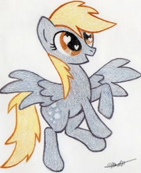 Size: 1086x1338 | Tagged: safe, derpy hooves, pegasus, pony, female, mare, solo, traditional art