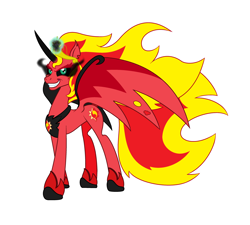 Size: 1902x1715 | Tagged: safe, artist:bbbhuey, sunset satan, sunset shimmer, alicorn, demon, pony, alicornified, equestria girls ponified, evil, ponified, race swap, shimmercorn