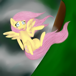 Size: 1000x1000 | Tagged: safe, artist:little-tamia, fluttershy, pegasus, pony, female, mare, pink mane, yellow coat