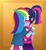 Size: 859x930 | Tagged: safe, artist:sweetpieee, derpibooru import, rainbow dash, sci-twi, twilight sparkle, equestria girls, blushing, female, kissing, lesbian, scitwidash, shipping, twidash