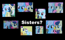 Size: 1642x1032 | Tagged: safe, screencap, berry punch, berryshine, bon bon, candy mane, carrot top, cherry berry, daisy, derpy hooves, flower wishes, golden harvest, lyra heartstrings, shoeshine, sweetie drops, pegasus, pony, female, headcanon, mare, ponies standing next to each other, theory