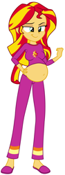 Size: 1024x2727 | Tagged: safe, artist:20thx5150, artist:discorded, edit, sunset shimmer, equestria girls, rainbow rocks, belly, big belly, pregnant, pregnant edit, simple background, solo, white background