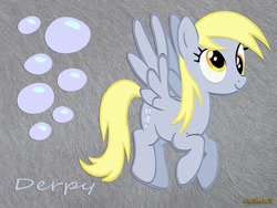 Size: 1600x1200 | Tagged: safe, artist:arkrark, derpy hooves, pegasus, pony, bubble, cutie mark, female, mare, solo, vector, wallpaper