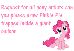 Size: 720x500 | Tagged: safe, pinkie pie, earth pony, pony, pink text, solo
