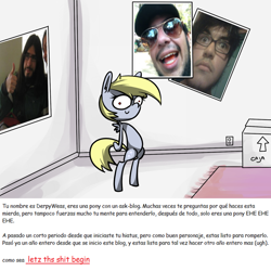 Size: 1280x1280 | Tagged: safe, derpy hooves, pegasus, pony, ask-derpyweas, female, mare, spanish