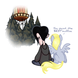 Size: 1000x1000 | Tagged: safe, artist:tenaflyviper, derpy hooves, human, crossover, gravity falls, robbie v., the inconveniencing