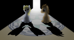 Size: 1980x1080 | Tagged: safe, artist:klystron2010, derpy hooves, doctor whooves, pegasus, pony, doctor who, female, mare, shadow, vashta nerada