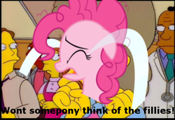 Size: 500x343 | Tagged: safe, edit, pinkie pie, earth pony, pony, filly, mrs. lovejoy, the simpsons