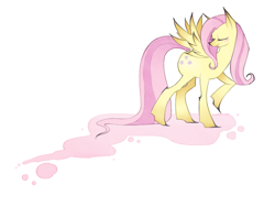 Size: 1600x1200 | Tagged: safe, artist:dalishtook, fluttershy, pegasus, pony, female, mare, simple background, solo