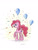 Size: 782x1022 | Tagged: safe, artist:sweeterwho, pinkie pie, earth pony, pony, balloon, confetti, request, traditional art