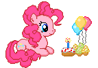 Size: 143x100 | Tagged: safe, artist:kennyklent, pinkie pie, earth pony, pony, animated, balloon, pixel art, sprite