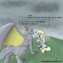 Size: 890x883 | Tagged: safe, artist:sergep88v, derpy hooves, dragon, pegasus, pony, family, father's day, female, mare