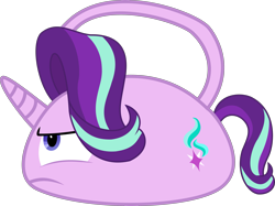 Size: 4021x3013 | Tagged: safe, artist:paganmuffin, starlight glimmer, object pony, original species, all bottled up, absurd resolution, inanimate tf, objectification, ponified, simple background, solo, starlight is not amused, teapot, transformation, transparent background, unamused, vector