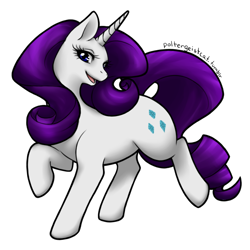 Size: 900x900 | Tagged: safe, artist:poltergeistcat, rarity, pony, unicorn, female, mare, pixiv, purple mane, solo, white coat