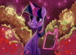 Size: 3556x2567 | Tagged: safe, artist:my-magic-dream, derpibooru import, twilight sparkle, book, japanese, solo